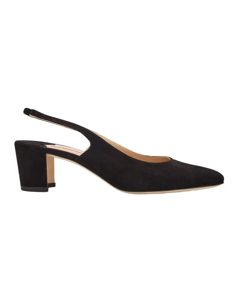 Manolo Blahnik 50mm Allurasa Suede Slingback Pump