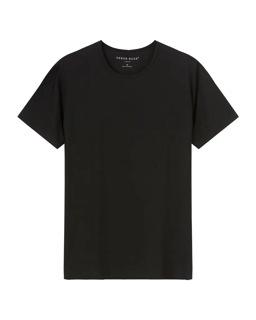 Derek Rose Men 's Short-Sleeve Tee, Black