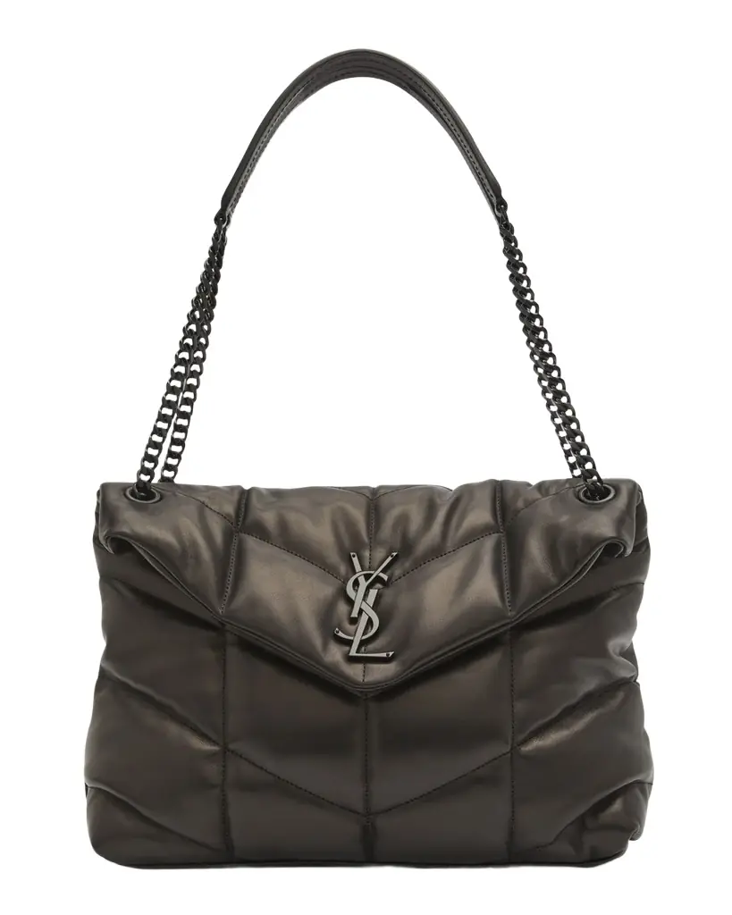 Saint Laurent Lou Puffer Medium YSL Shoulder Bag in Quilted Leather
