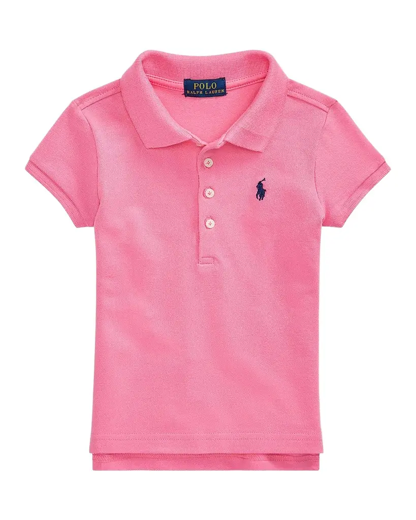 Polo Ralph Lauren Girl 's Logo Embroidered Short-Sleeve Polo Shirt, Size -6X
