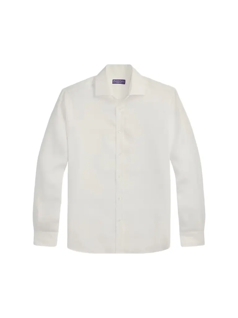 Ralph Lauren Purple Label Men's Linen Shirt - Optic White
