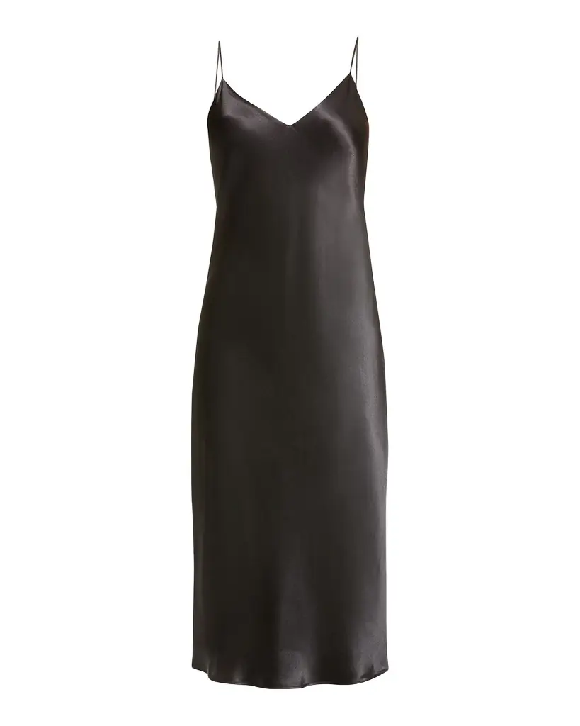 L 'Agence Jodie V-Neck Silk Slip Dress