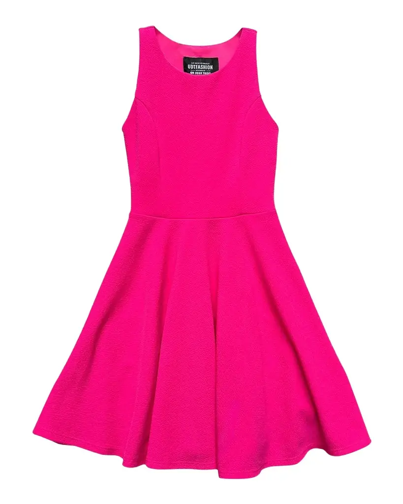 Un Deux Trois Girl 's Sleeveless Fit-and-Flare Dress, Size 8-18