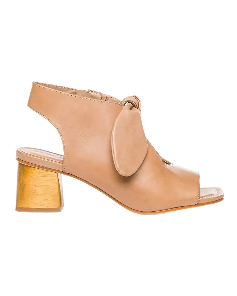 Bernardo Lizzie Leather Knot Zip Sandals