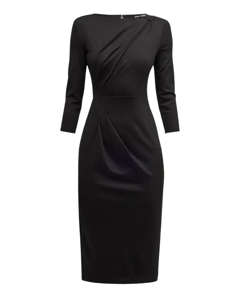 Giorgio Armani Asymmetric Keyhole Midi Dress
