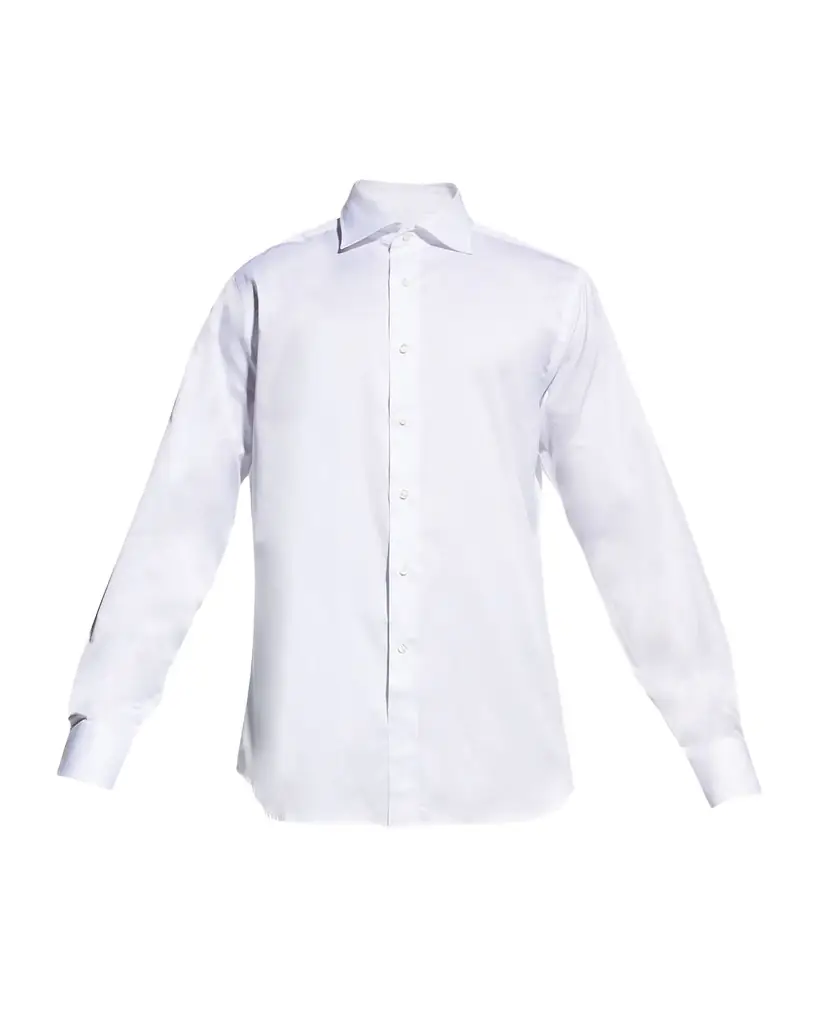 Canali Men 's Solid Twill Dress Shirt