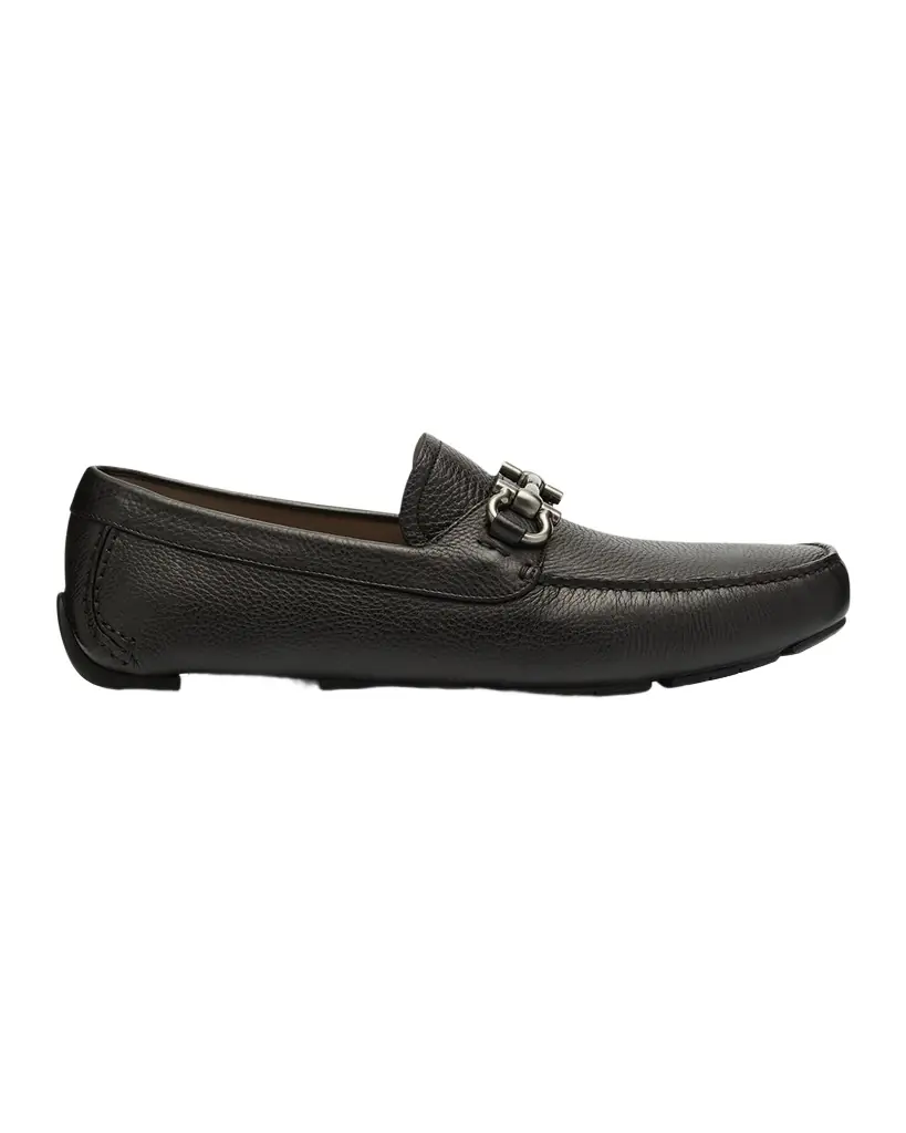 Ferragamo Men 's Parigi Gancini Leather Drivers