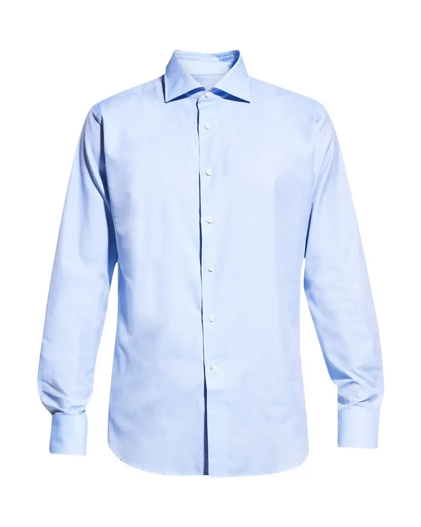 Canali Men 's Wrinkle-Resistant Solid Dress Shirt
