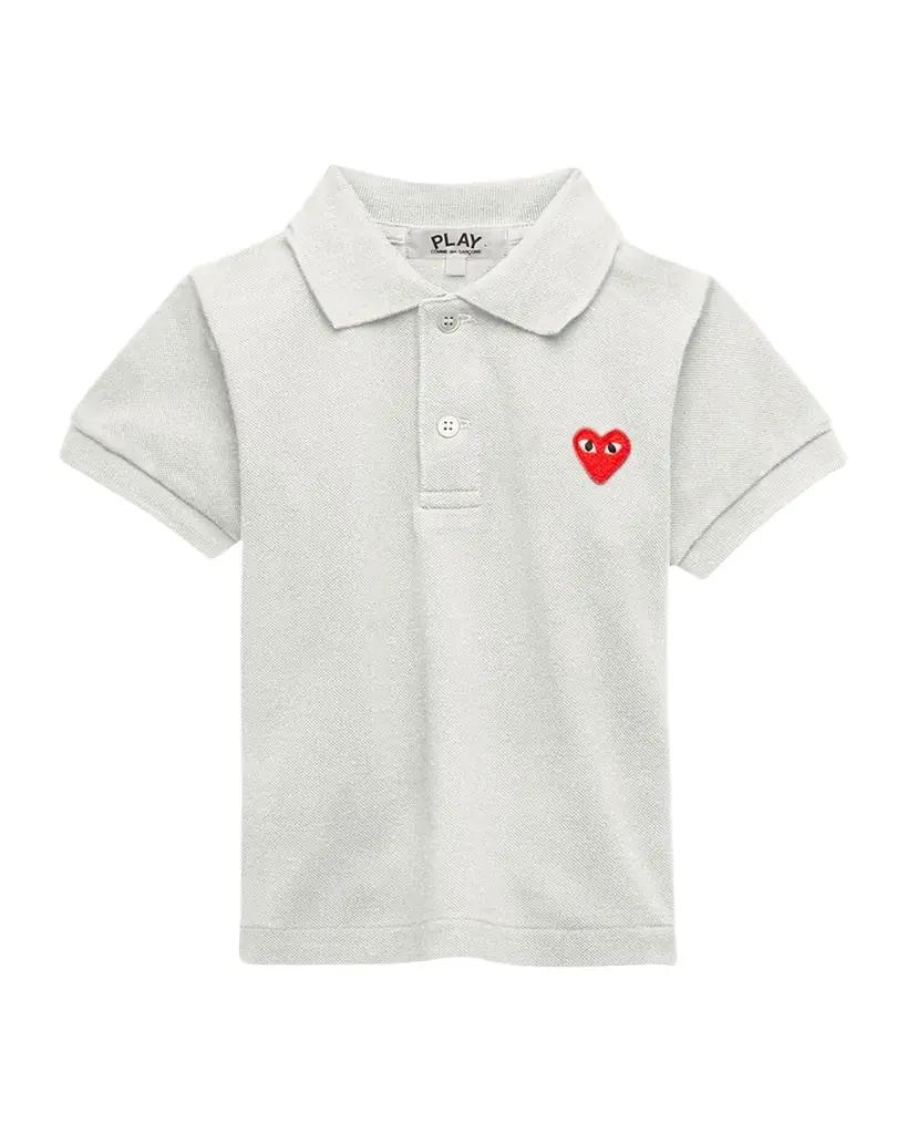 Comme des Garcons Kid 's Heart Graphic Polo Shirt, Size -6