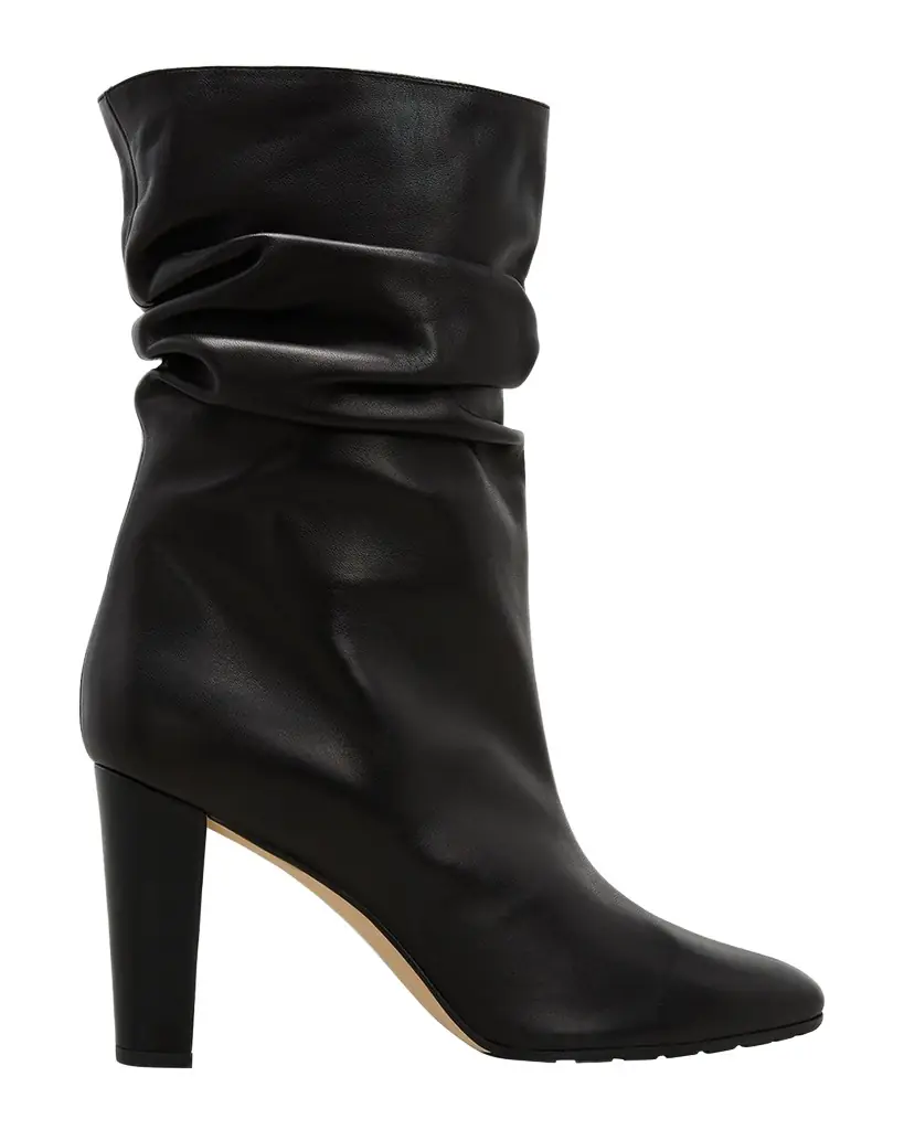 Manolo Blahnik Calasso Napa Slouchy Mid Booties