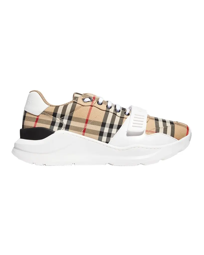 Burberry Men 's Vintage Check Canvas Low-Top Sneakers