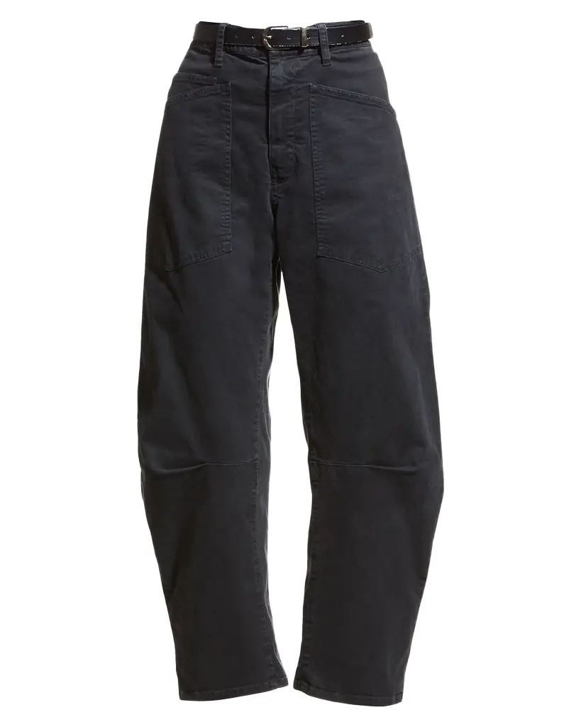 Nili Lotan Shon Mid-Rise Cropped Pants