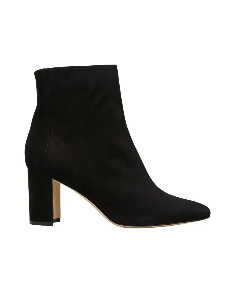 Manolo Blahnik Rosie Suede Zip Ankle Booties