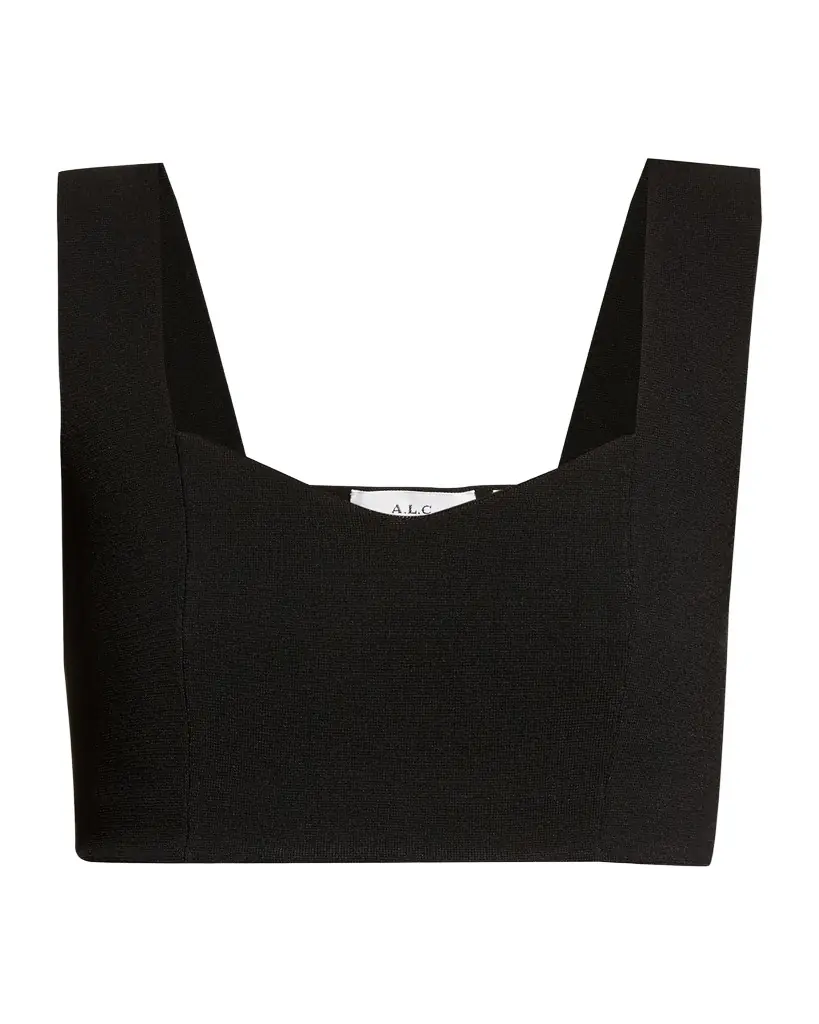 A.L.C. Jordana Seamed Cropped Bra Top