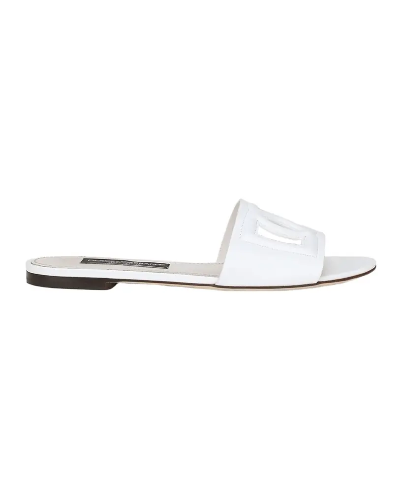 Dolce & Gabbana Cutout DG Flat Slide Sandals