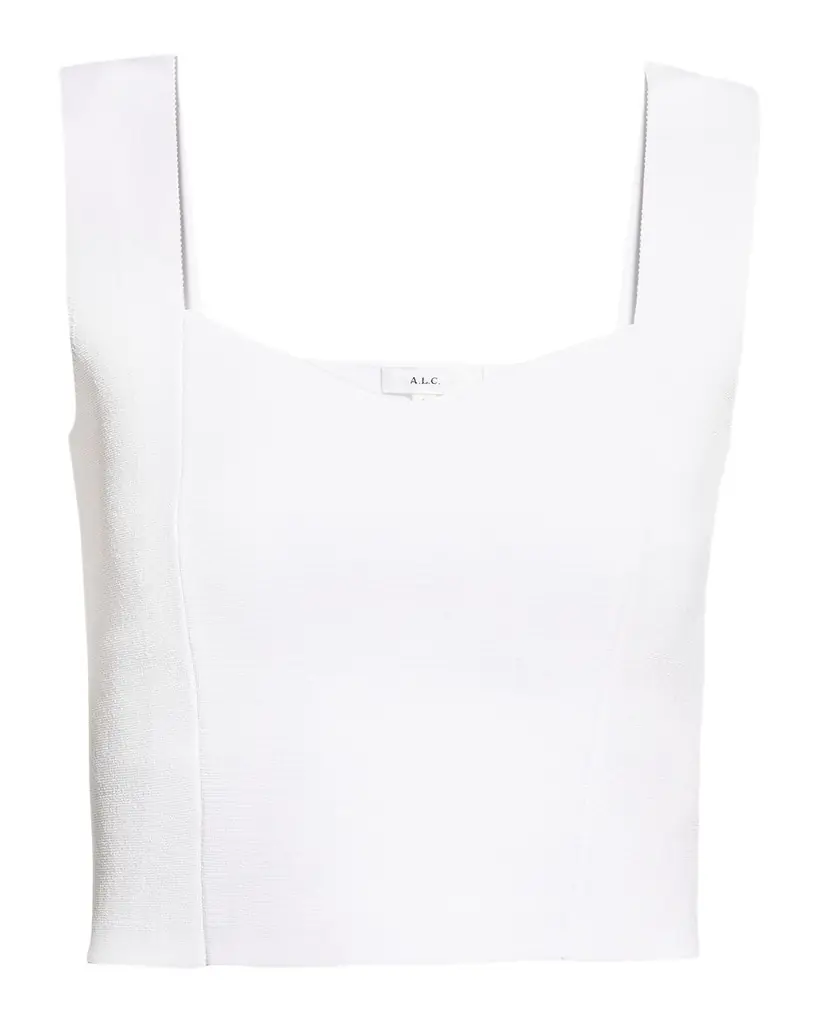 A.L.C. Jordana Seamed Cropped Tank Top