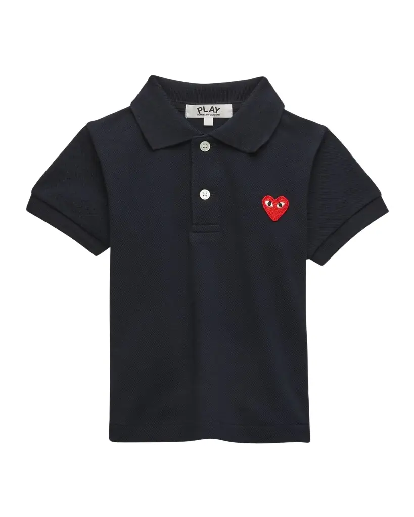 Comme des Garcons Kid 's Heart Graphic Polo Shirt, Size -6