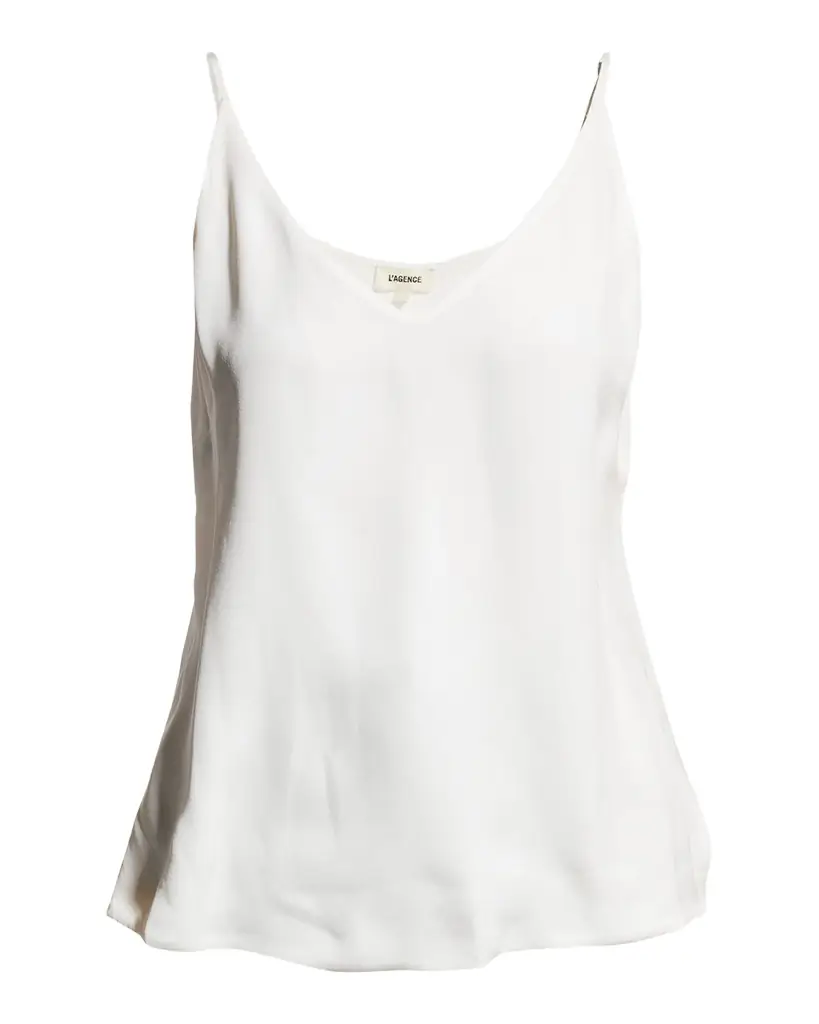 L 'Agence Gabriella Silk V-Neck Tank