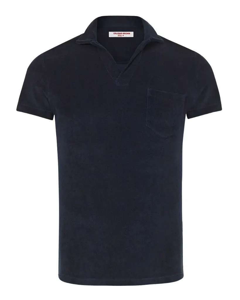 Orlebar Brown Men 's Cotton Terry Polo Shirt