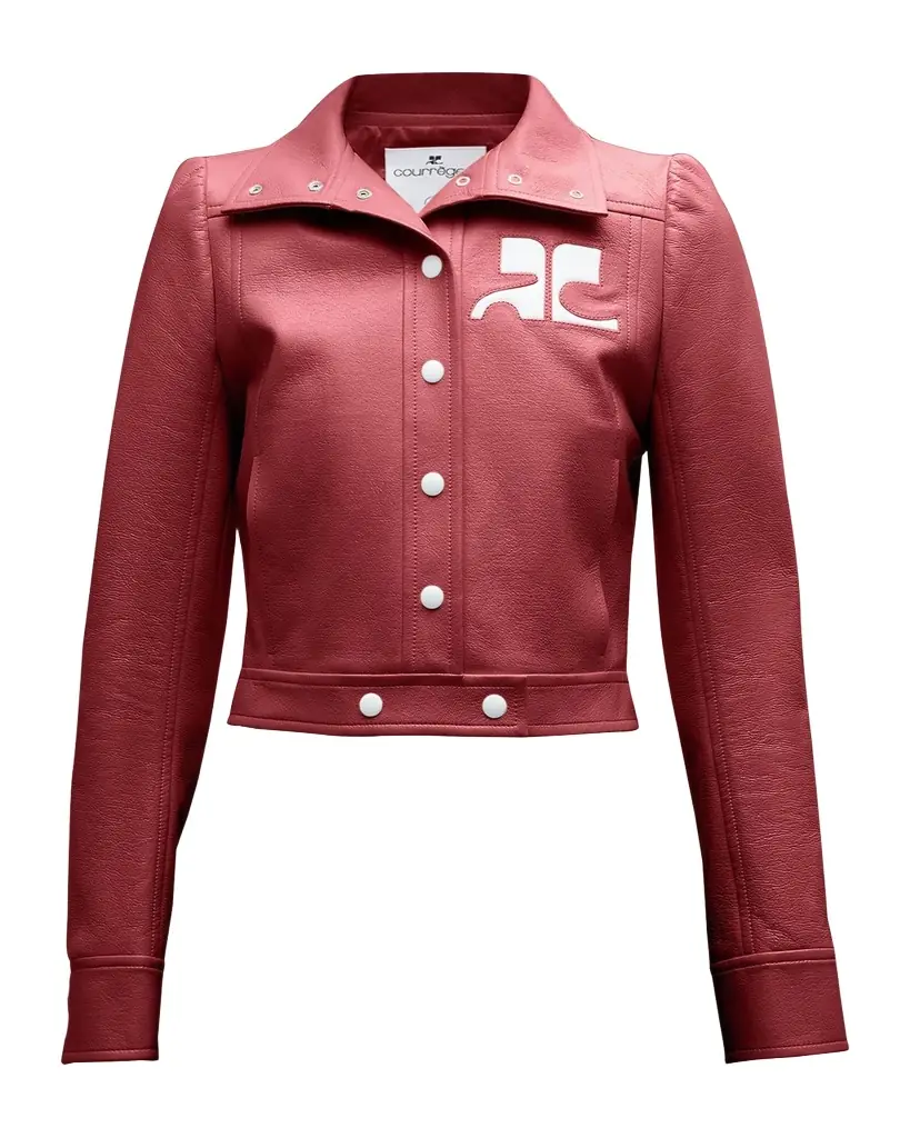 Courreges Textured Vinyl Crop Jacket
