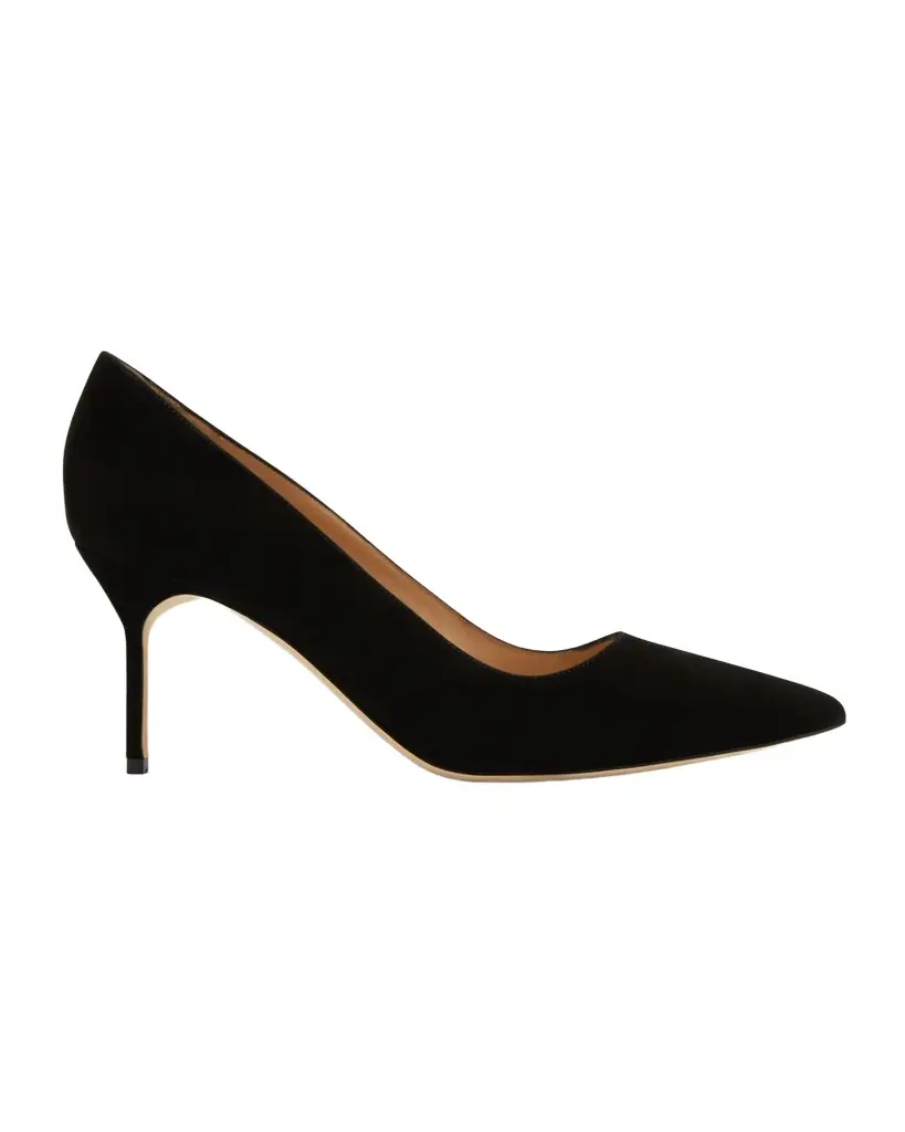 Manolo Blahnik BB 70mm Suede Stiletto Pumps