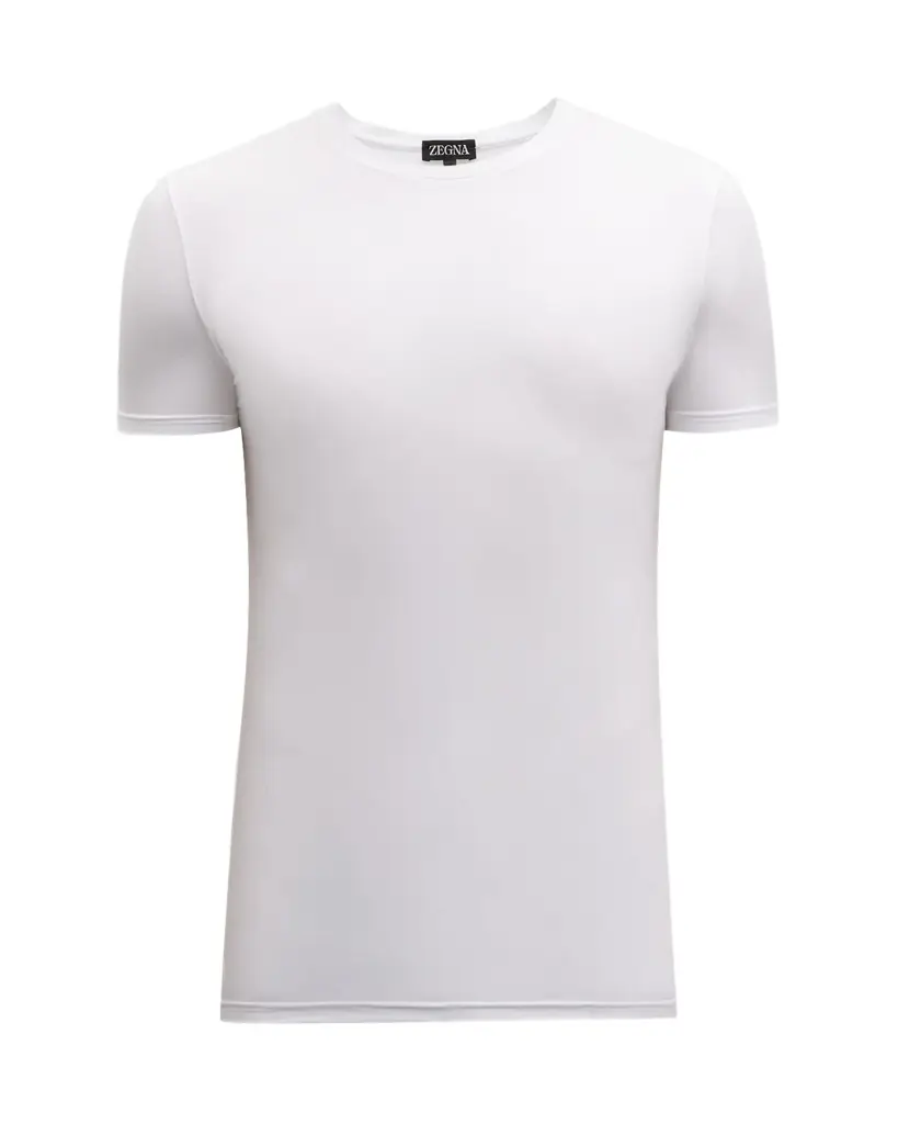 ZEGNA Men 's Slim Fit Micromodal Crewneck T-Shirt