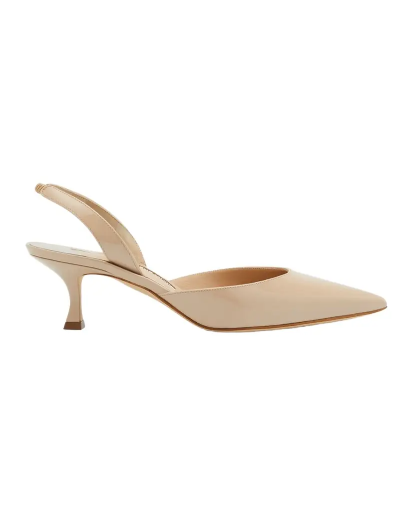 Manolo Blahnik Carolyne Kitten-Heel Halter Pumps