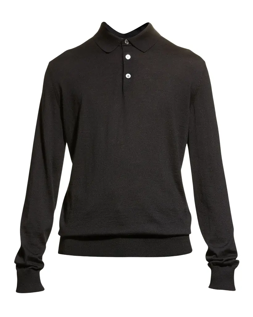 ZEGNA Men 's Cashmere-Silk Polo Sweater