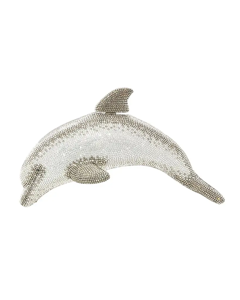 Judith Leiber Couture Dolphin Crystal Minaudiere