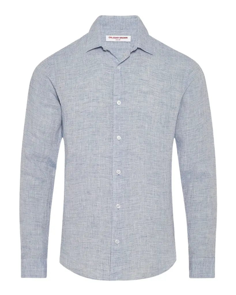 Orlebar Brown Men 's Giles Linen Sport Shirt