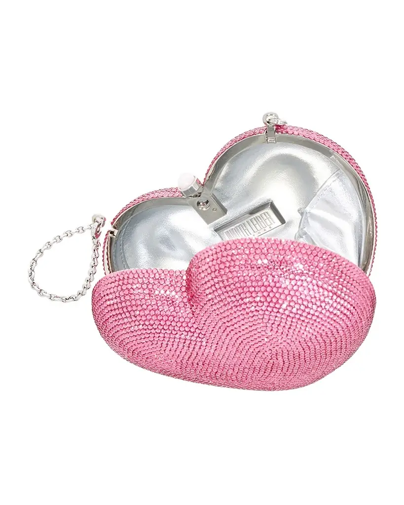 Judith Leiber Couture L 'Amour Petit Coeur Crystal Minaudiere