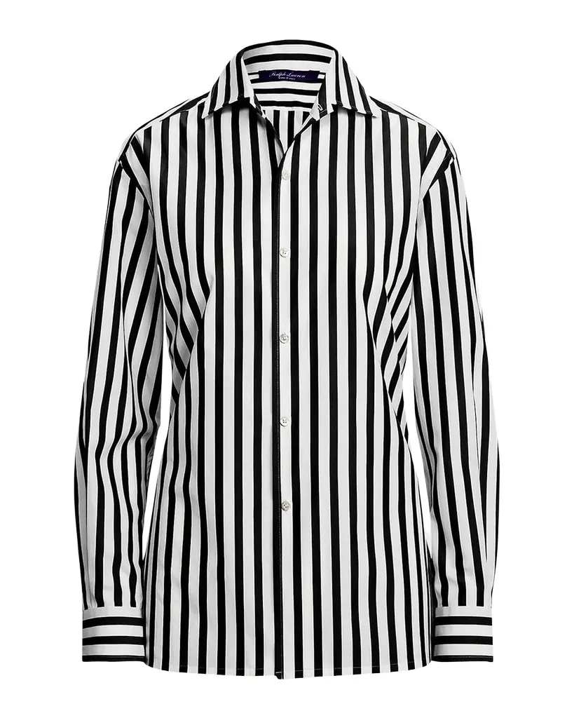 Ralph Lauren Collection Capri Relaxed-Fit Striped Cotton Shirt