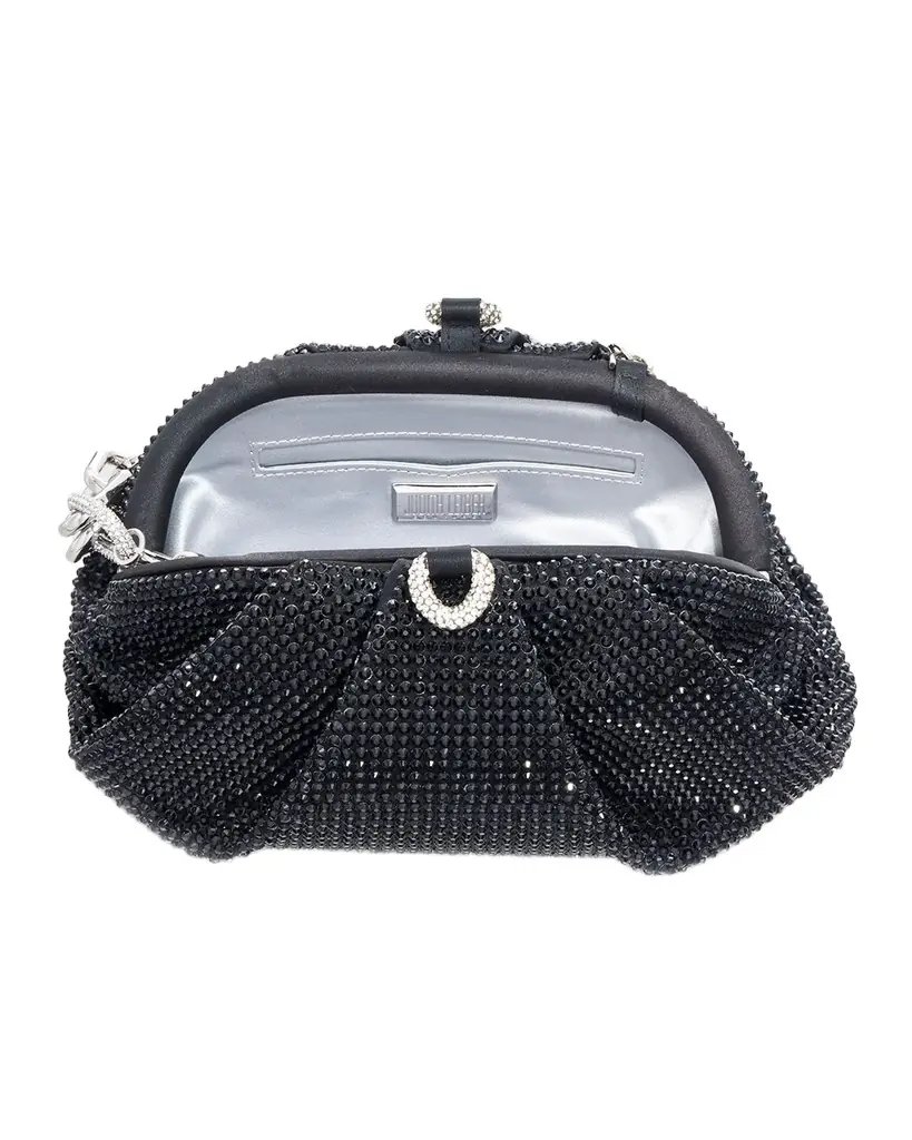 Judith Leiber Couture Gemma Pleated Crystal Clutch Bag