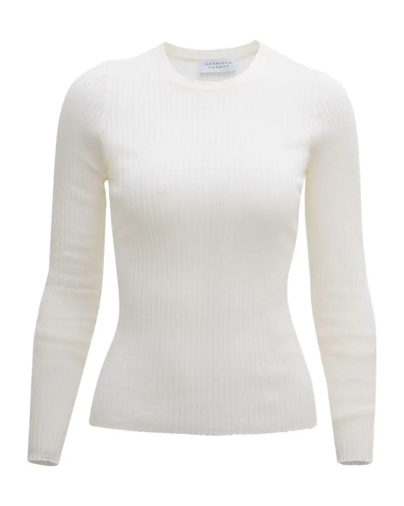 Gabriela Hearst Browning Cashmere Ribbed Top
