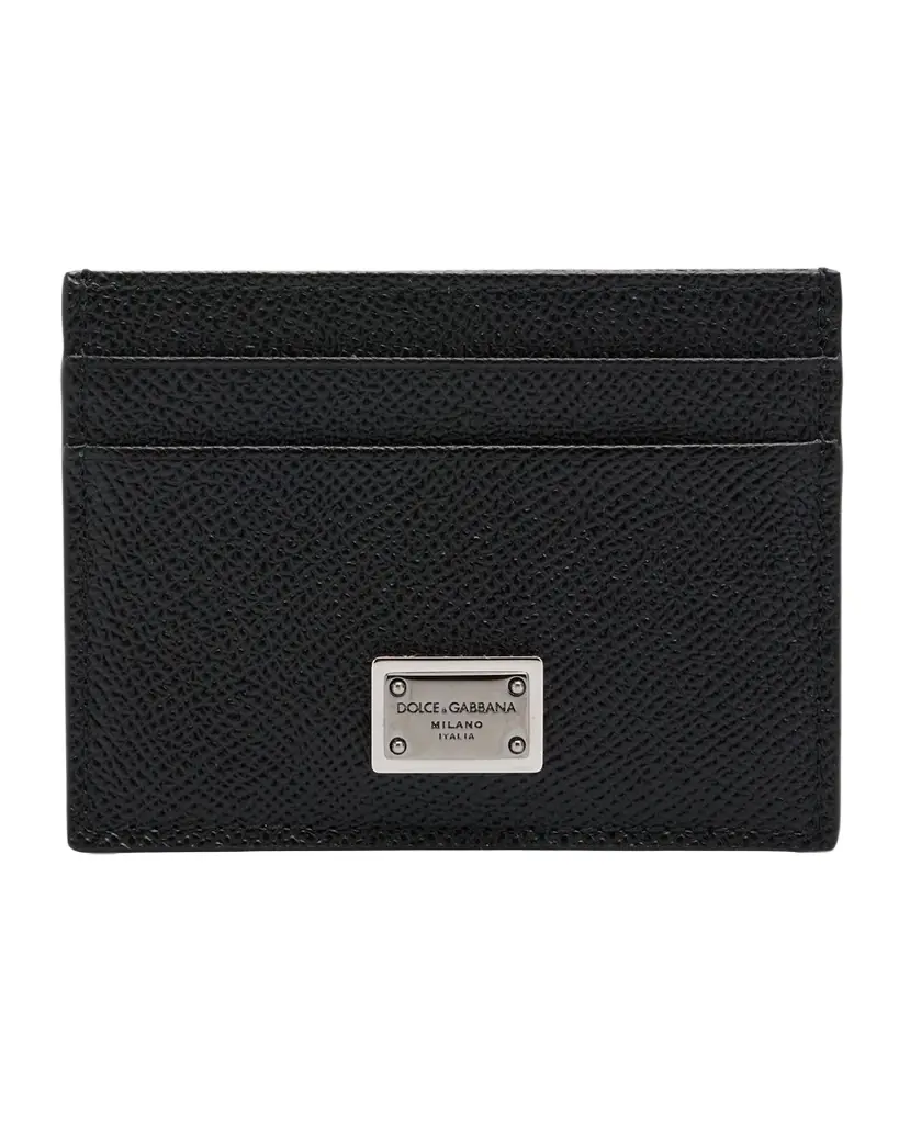 Dolce & Gabbana Men 's Plaque Card Case