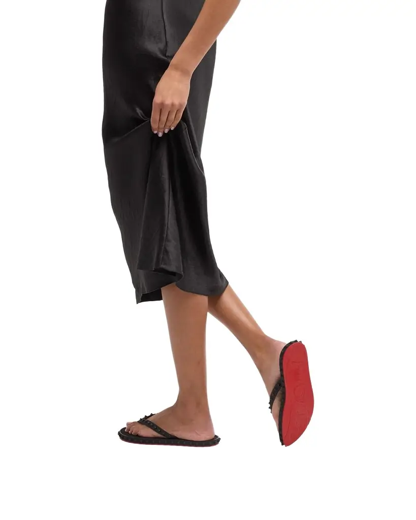 Christian Louboutin Loubi Donna Spike Flip Flops