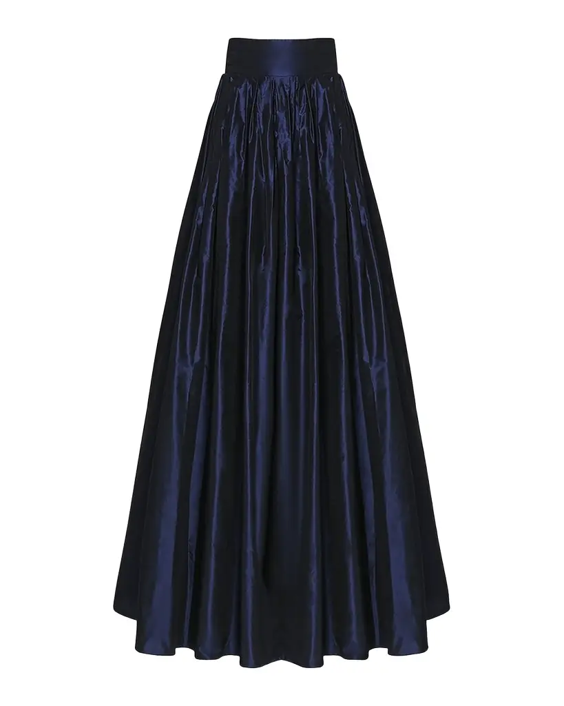 Carolina Herrera Pleated Silk Ball Skirt
