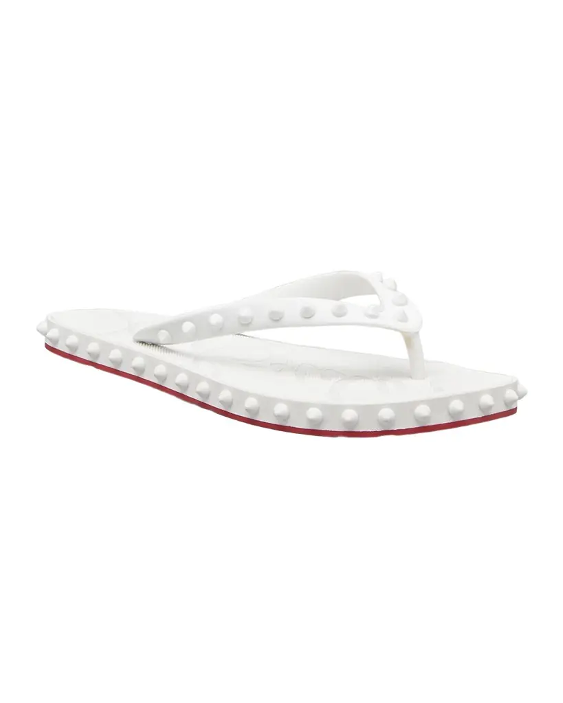 Christian Louboutin Loubi Donna Spike Flip Flops