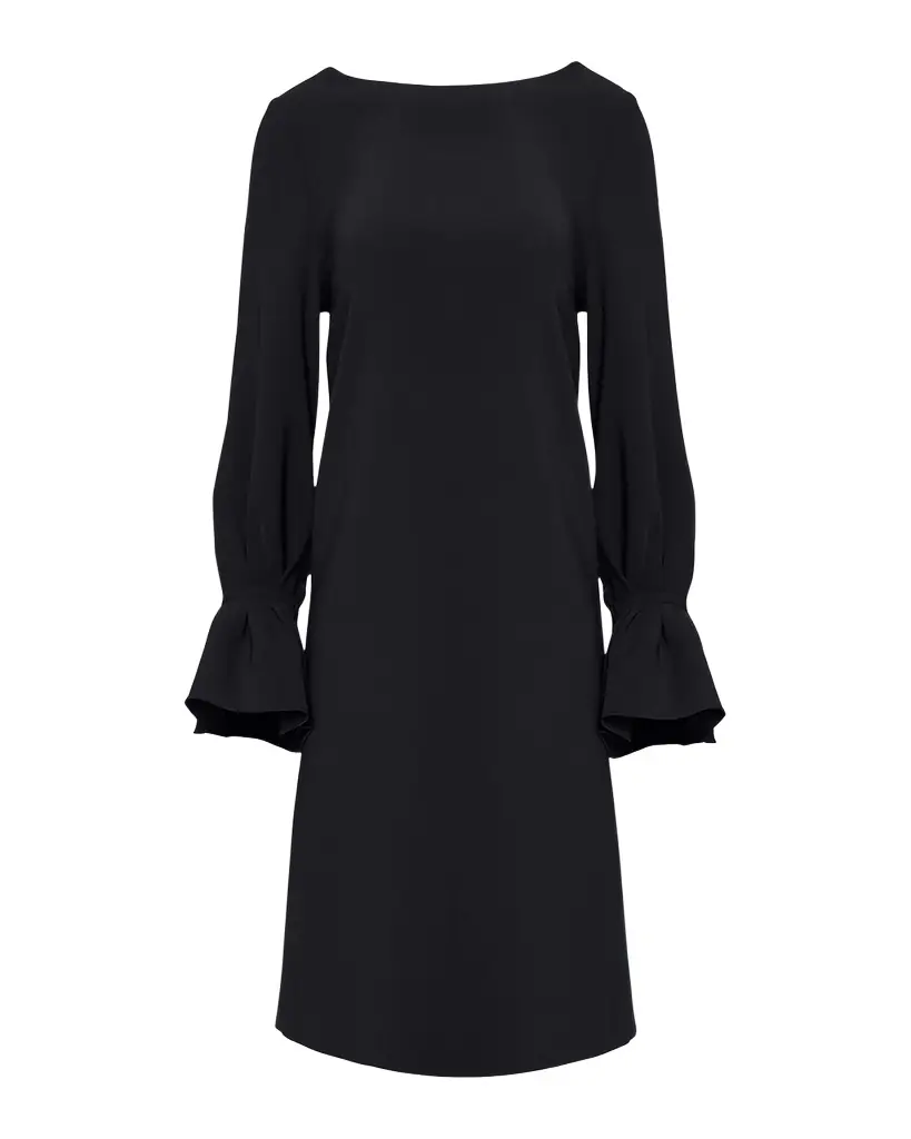 Carolina Herrera Ruffle-Cuff Shift Dress