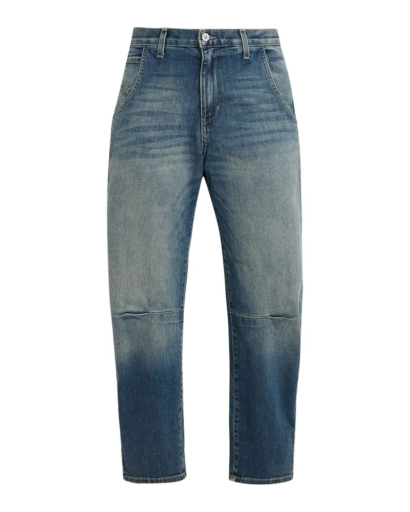 Nili Lotan Emerson Wide-Leg Faded Denim Jeans
