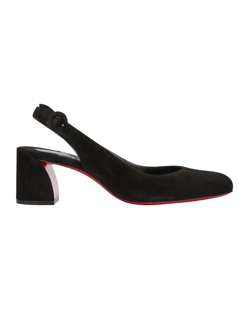Christian Louboutin 55mm So Jane Suede Slingback Pumps