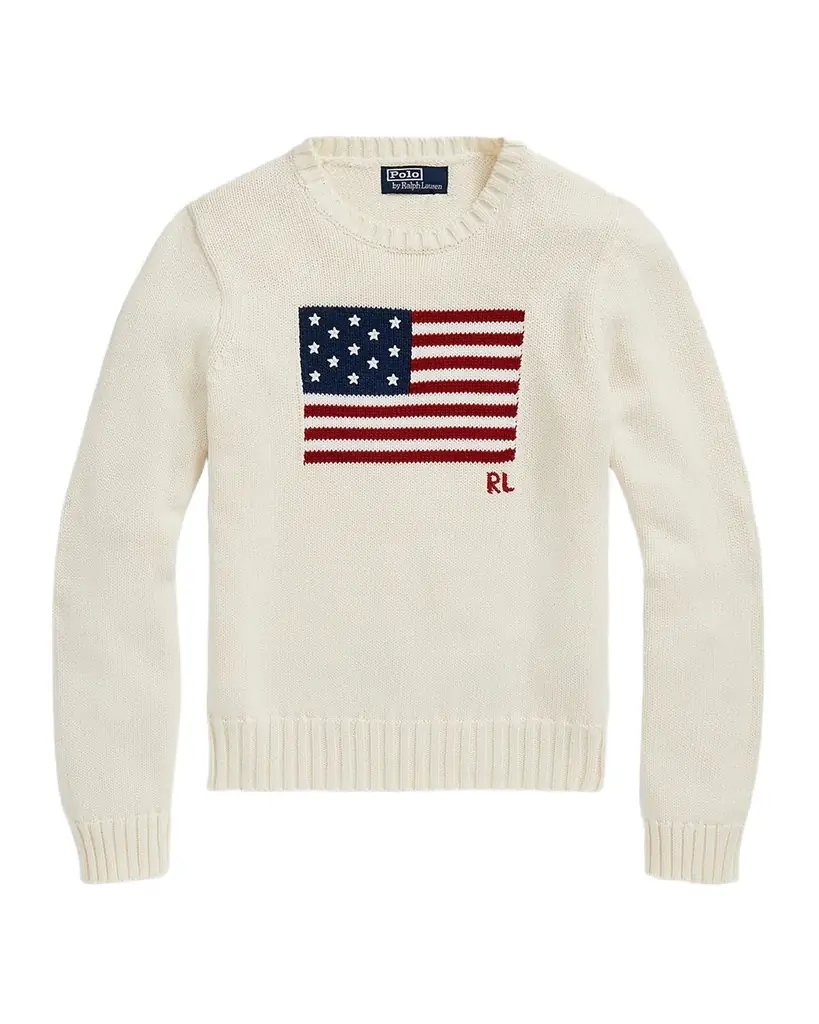 Polo Ralph Lauren Flag Cotton Crewneck Sweater