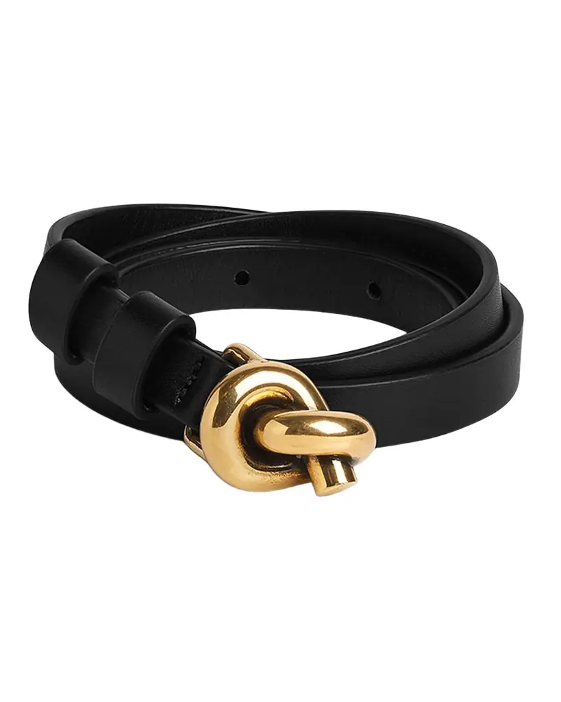 Bottega Veneta Knot Buckle Leather Belt