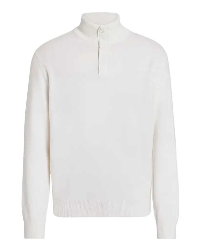 ZEGNA Men 's Oasi Cashmere Zip Mock Neck Sweater