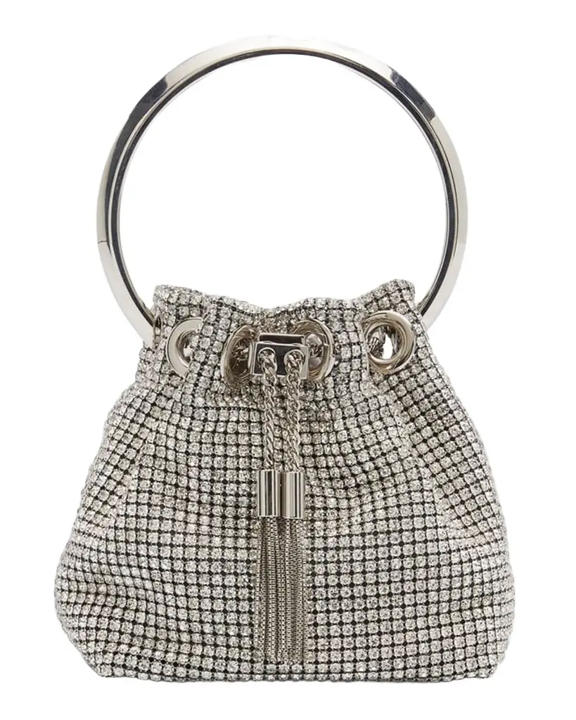 Jimmy Choo Bon Bon Micro Crystal Bucket Bag