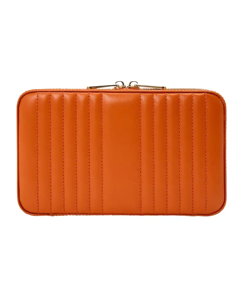 WOLF Maria Rectangle Quilted Zip Jewelry Case