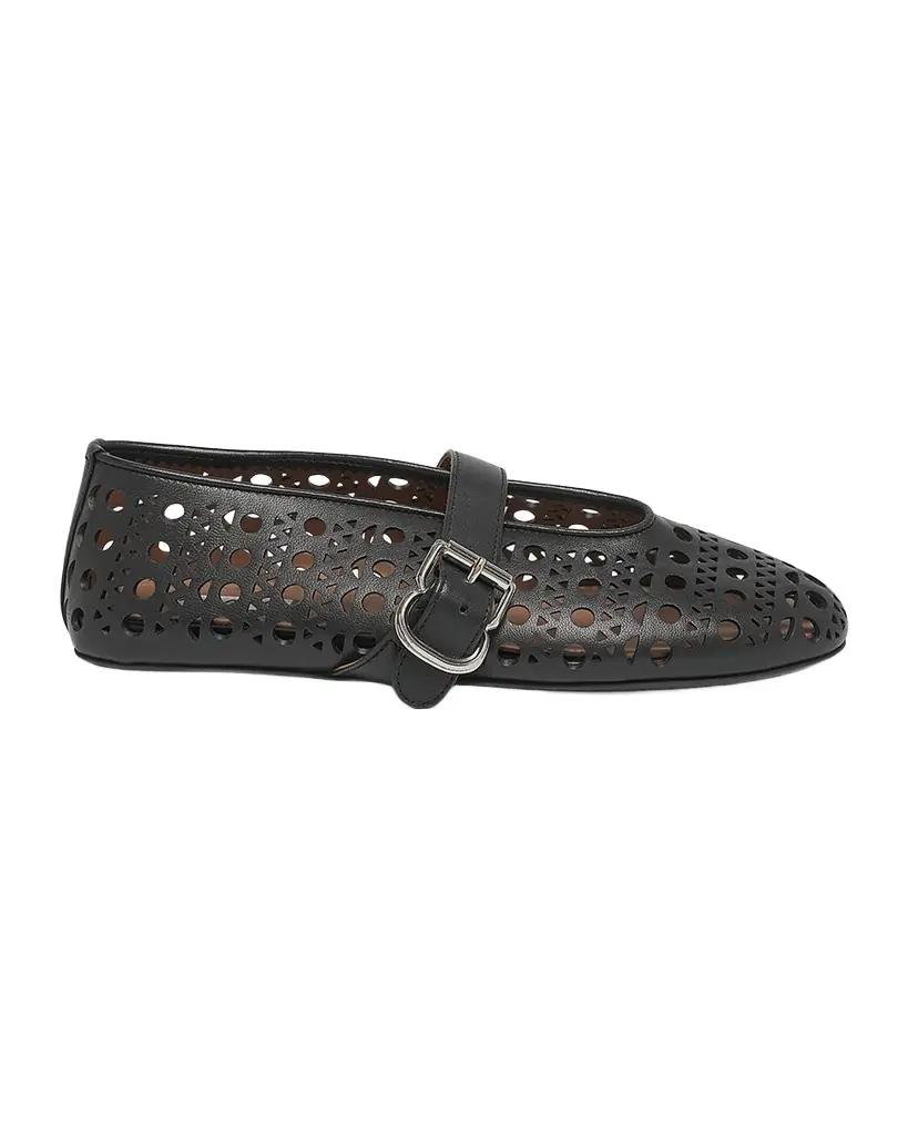 ALAIA Vienne Cutout Mary Jane Ballerina Flats