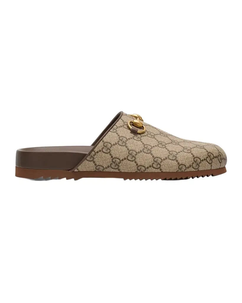Gucci GG Supreme Horsebit Mules