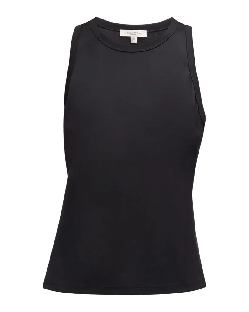 Lafayette 148 New York Swiss Cotton Rib Racerback Tank
