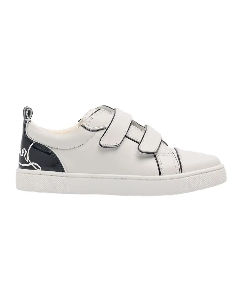 Christian Louboutin Kid 's Funnyto Logo Heel Cap Sneakers, Toddler/Kids